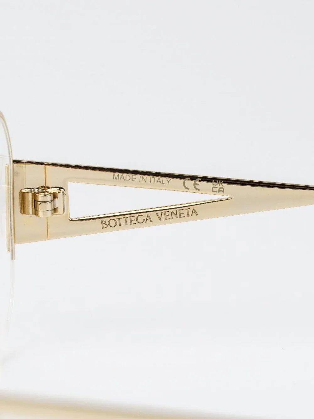 Bottega Veneta Women Eyeglasses Gold Pilot BV1067O 002 NEW AUTHENTIC